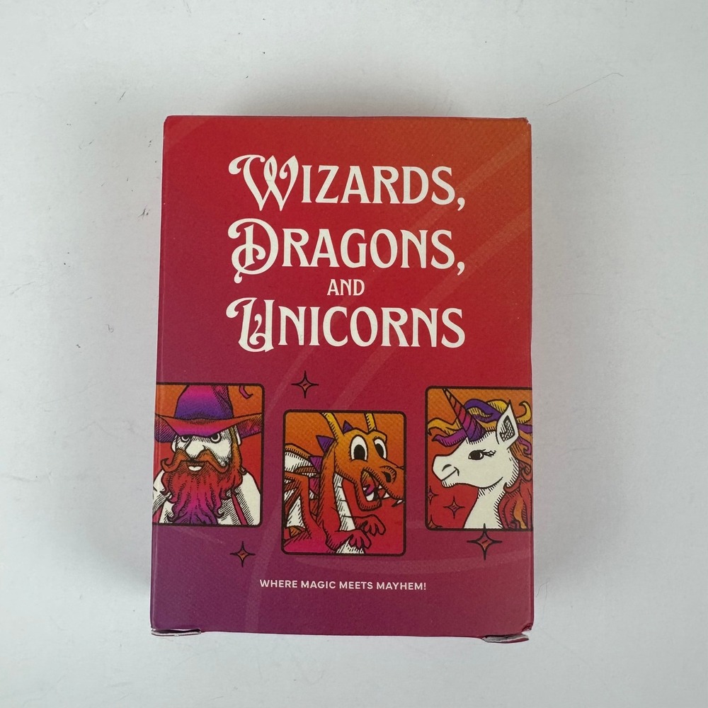 Wizards Dragons and Unicorns Card Game Bake & Co Magic Mayhem Fantasy Party Game